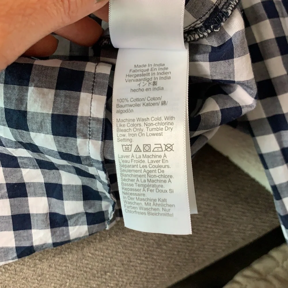 J Crew Checkered Long Sleeve Button Down Shirt